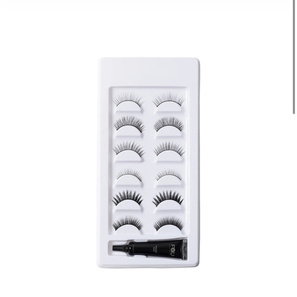 BFY- NIP! 6 Piece Faux Mink Lash Set with Adhesive